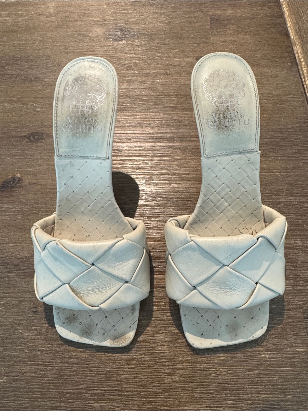 Beige heeled sandals